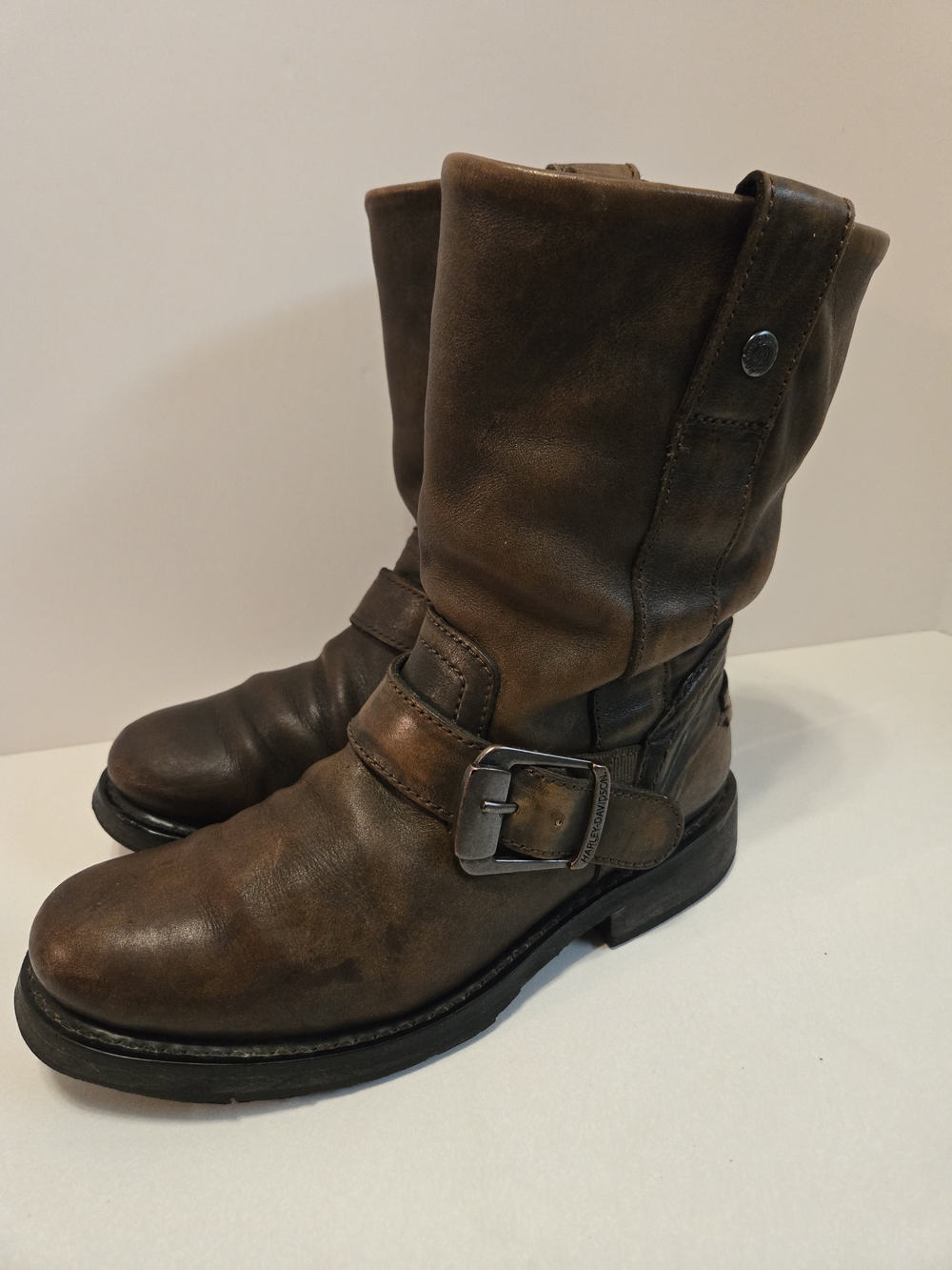 Harley-Davidson Orange Leather Boot Interior Label - Picture 6 of 10